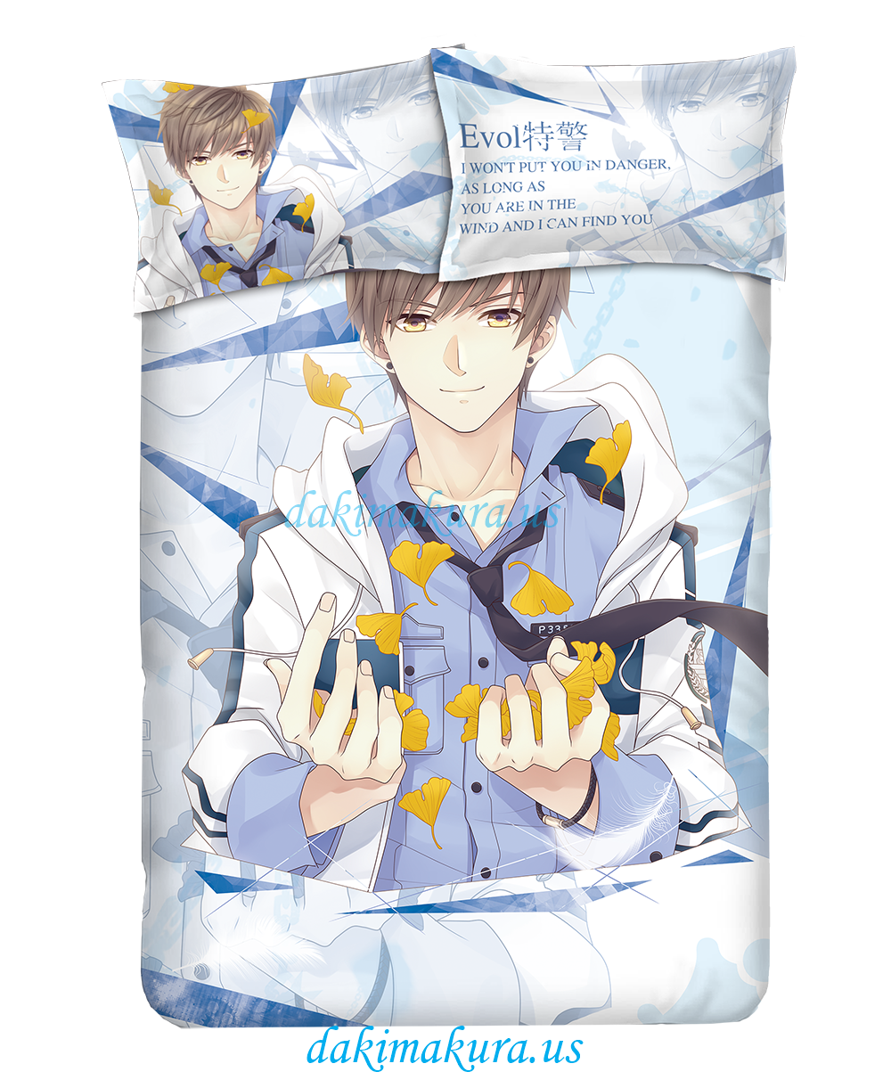 Bai qi Japanese Anime Bed Sheet Duvet Cover with Pillow Covers